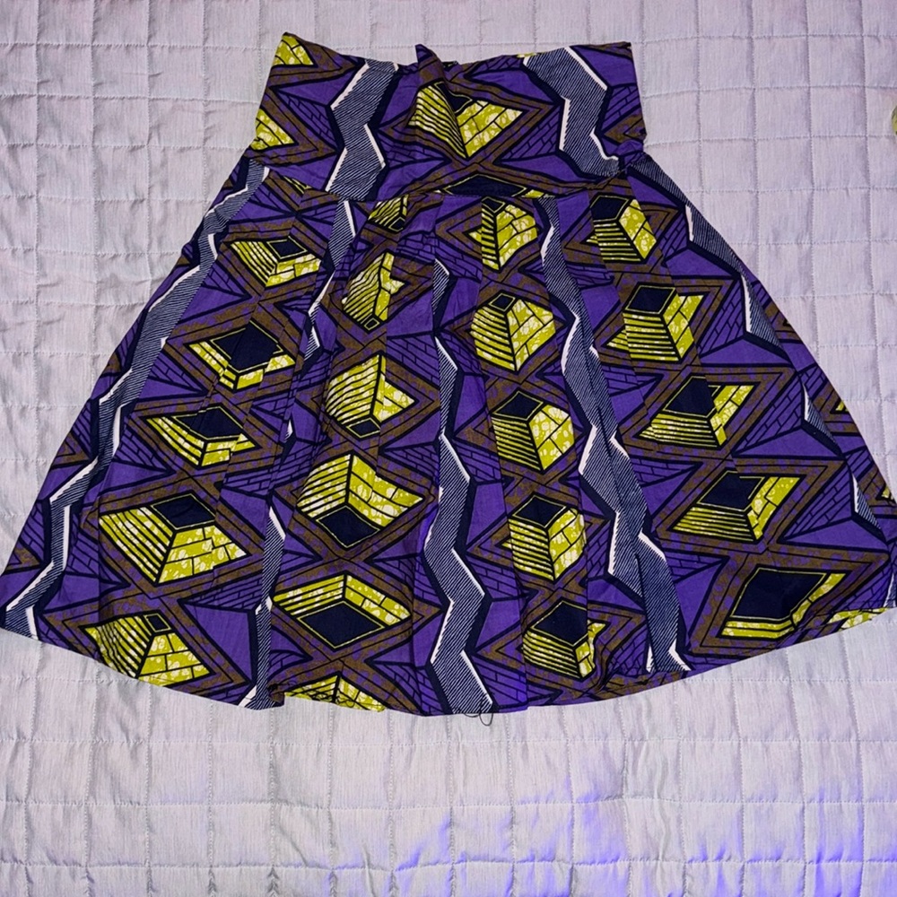 Custom African print mini skirt